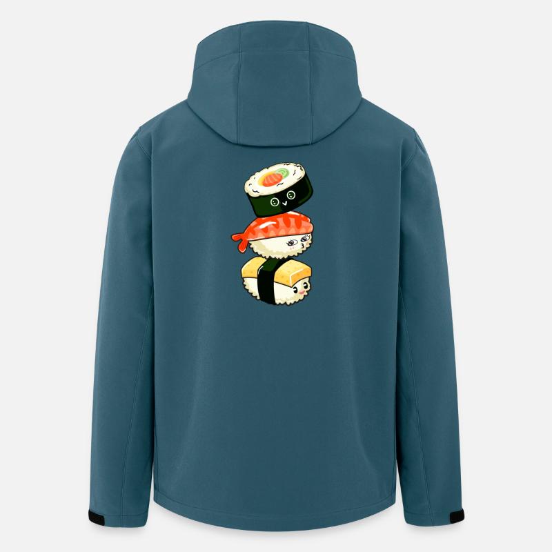 Sushi Kawaii - Recycelte Männer Softshell-Jacke von Stanley/Stella - Dunkles Petrol