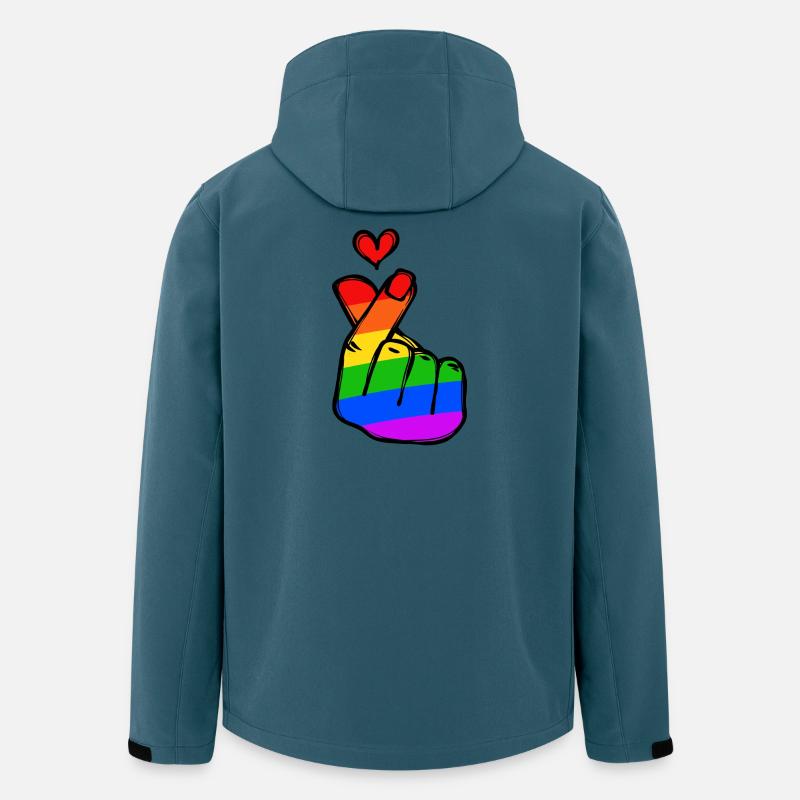 Rainbow Heart Love Peace Passion - Men’s Recycled Softshell Jacket by Stanley/Stella - stargazer