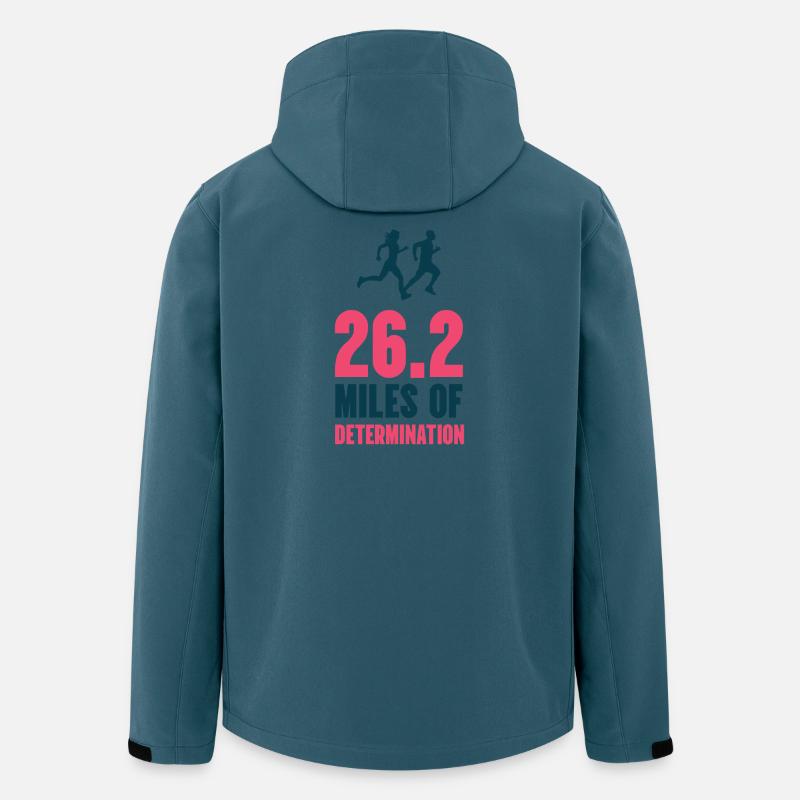Marathon - 26,2 miles de détermination - Veste softshell homme en polyester recyclé Stanley/Stella - bleu pétrole foncé