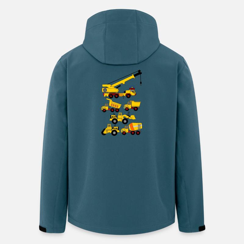 Arbeitswagen, Bau- und Straßenbau - Recycelte Männer Softshell-Jacke von Stanley/Stella - Dunkles Petrol