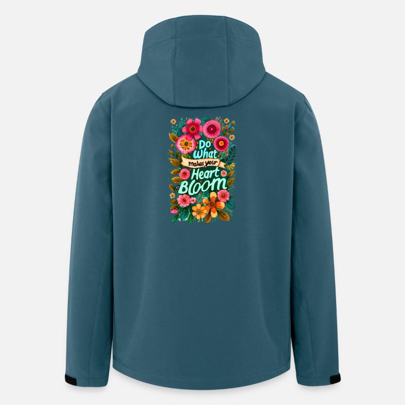 Do what makes your heart bloom - Recycelte Männer Softshell-Jacke von Stanley/Stella - Dunkles Petrol