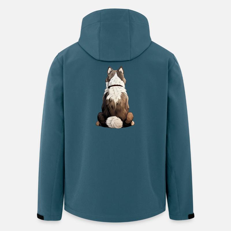 Siberian Husky - Recycelte Männer Softshell-Jacke von Stanley/Stella - Dunkles Petrol