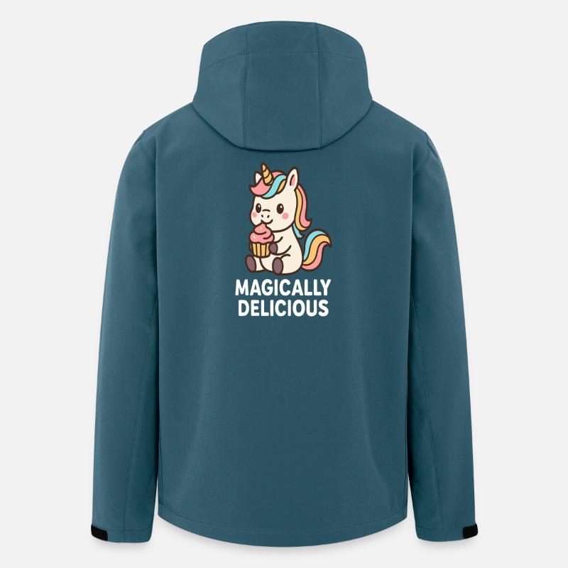 Süßer Einhorn-Kuchen Motiv - Recycelte Männer Softshell-Jacke von Stanley/Stella - Dunkles Petrol