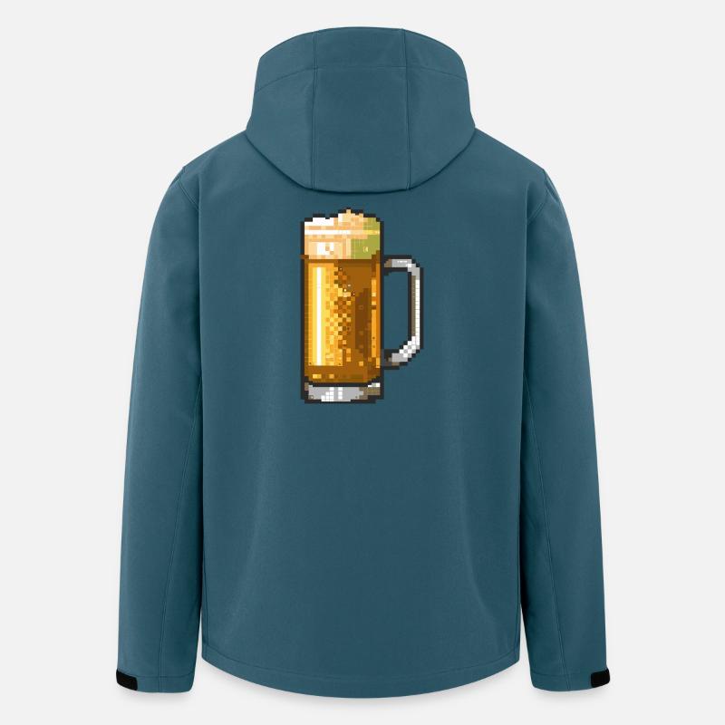 Bierkrug Pixelkunst - Recycelte Männer Softshell-Jacke von Stanley/Stella - Dunkles Petrol
