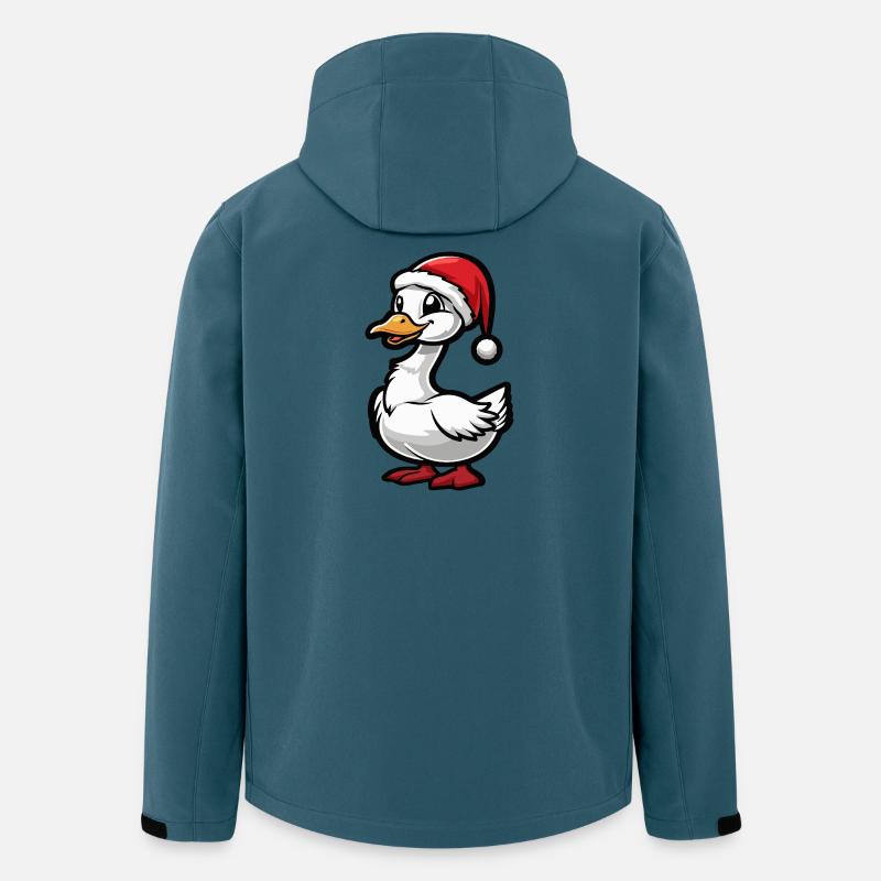 Gans Weihnachten - Recycelte Männer Softshell-Jacke von Stanley/Stella - Dunkles Petrol