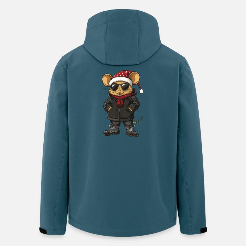 Maus Weihnachten Winter - Recycelte Männer Softshell-Jacke von Stanley/Stella - Dunkles Petrol