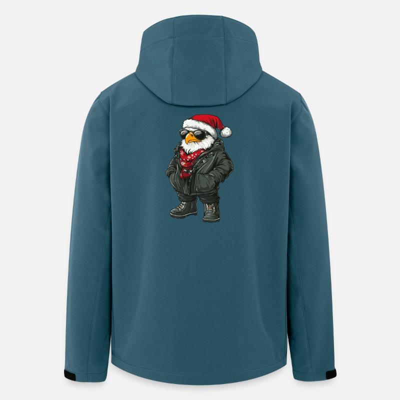 Adler Weihnachten Winter - Recycelte Männer Softshell-Jacke von Stanley/Stella - Dunkles Petrol