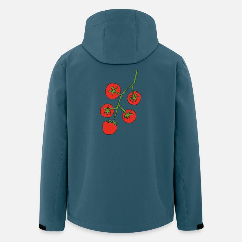 Tomatenranke Farbpalette Illustration - Recycelte Männer Softshell-Jacke von Stanley/Stella - Dunkles Petrol