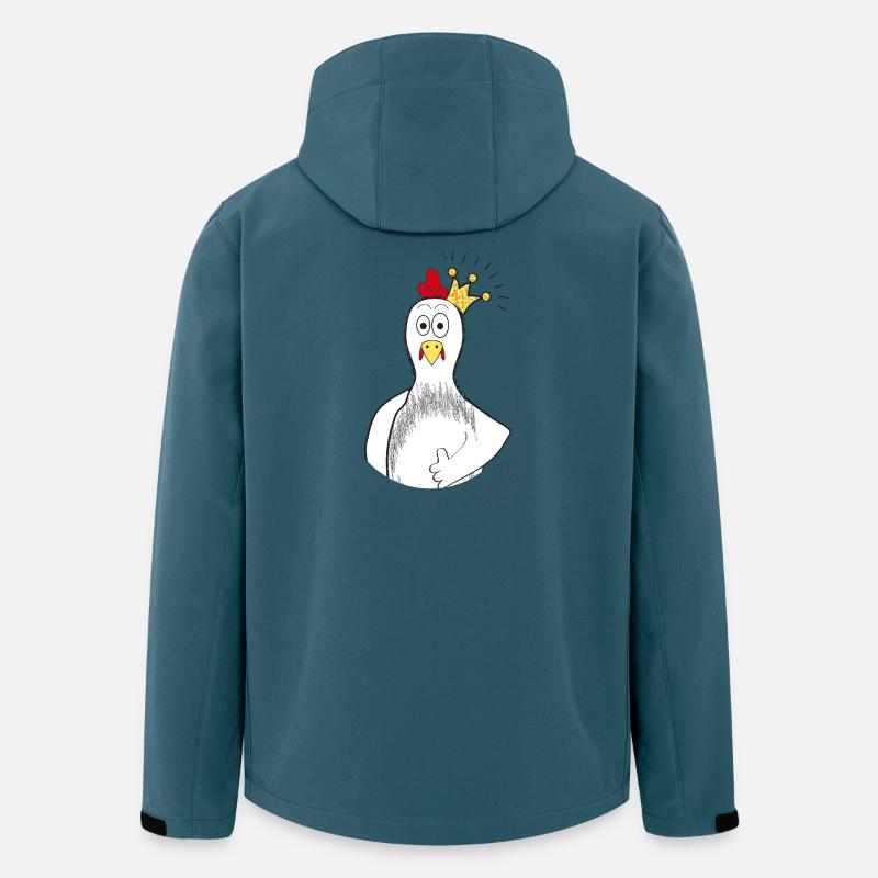 Huhn mit Krone - Recycelte Männer Softshell-Jacke von Stanley/Stella - Dunkles Petrol