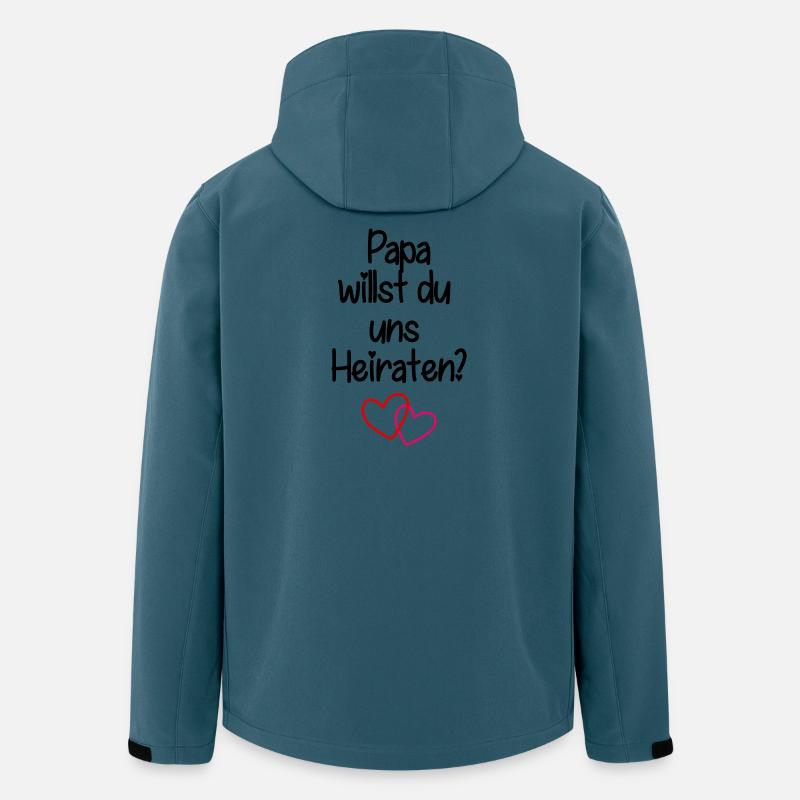 Papa_Heiraten - Recycelte Männer Softshell-Jacke von Stanley/Stella - Dunkles Petrol