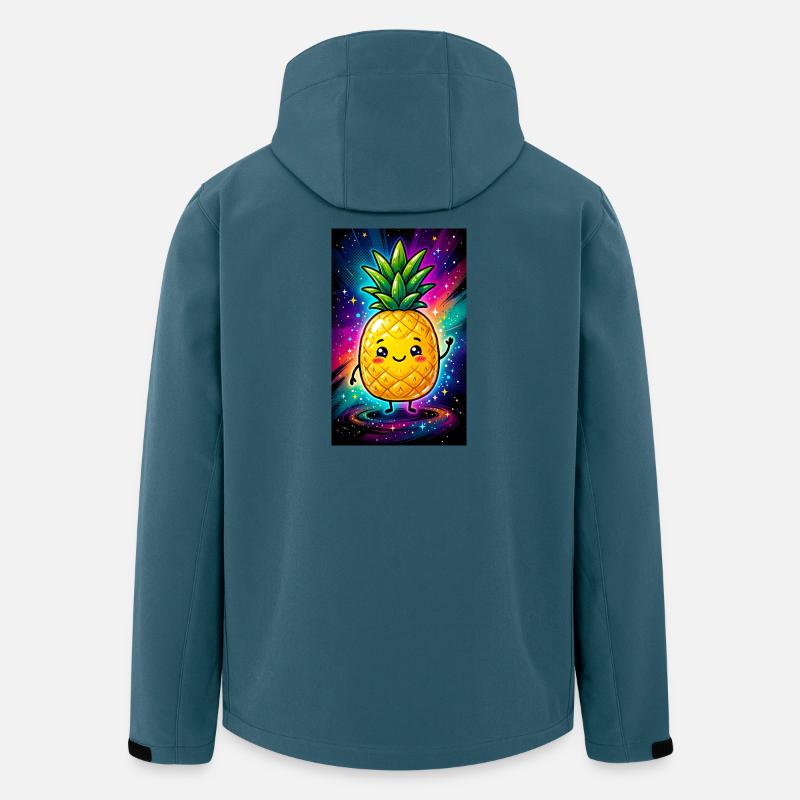 Ananas - Veste softshell homme en polyester recyclé Stanley/Stella - bleu pétrole foncé