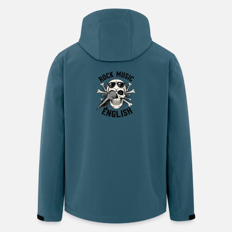 Rock Musik Totenkopf Design - Recycelte Männer Softshell-Jacke von Stanley/Stella - Dunkles Petrol