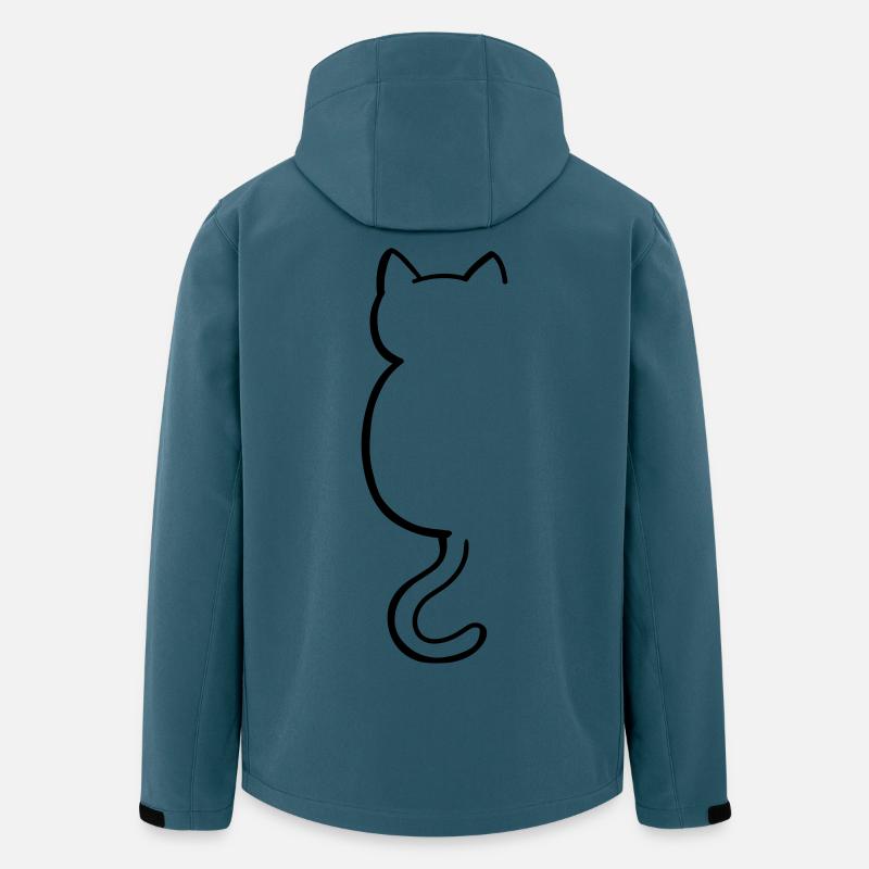 Katze Silouette - Recycelte Männer Softshell-Jacke von Stanley/Stella - Dunkles Petrol