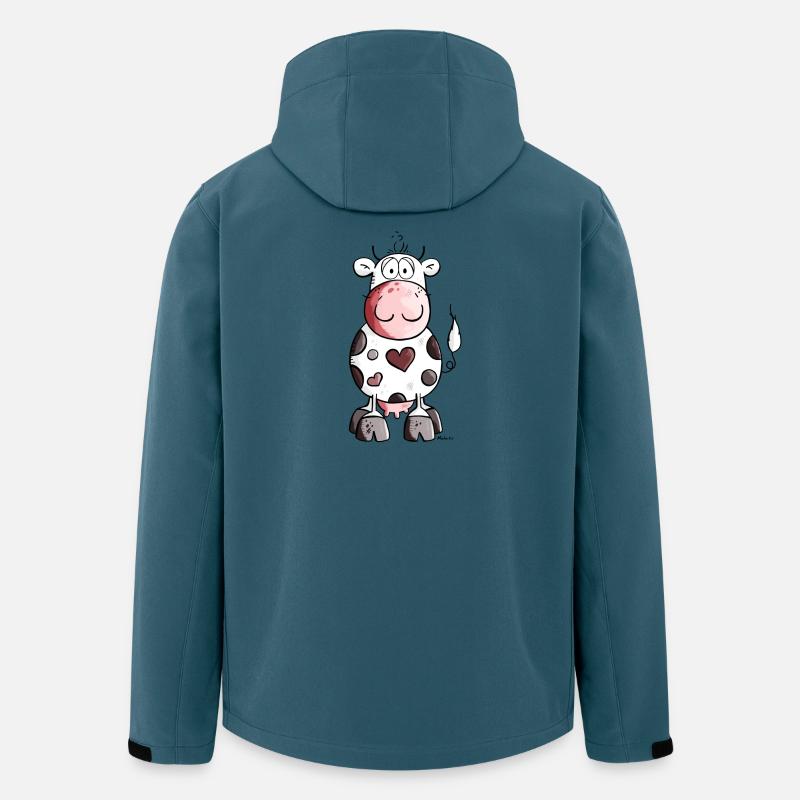 Verliebte Kuh - Recycelte Männer Softshell-Jacke von Stanley/Stella - Dunkles Petrol