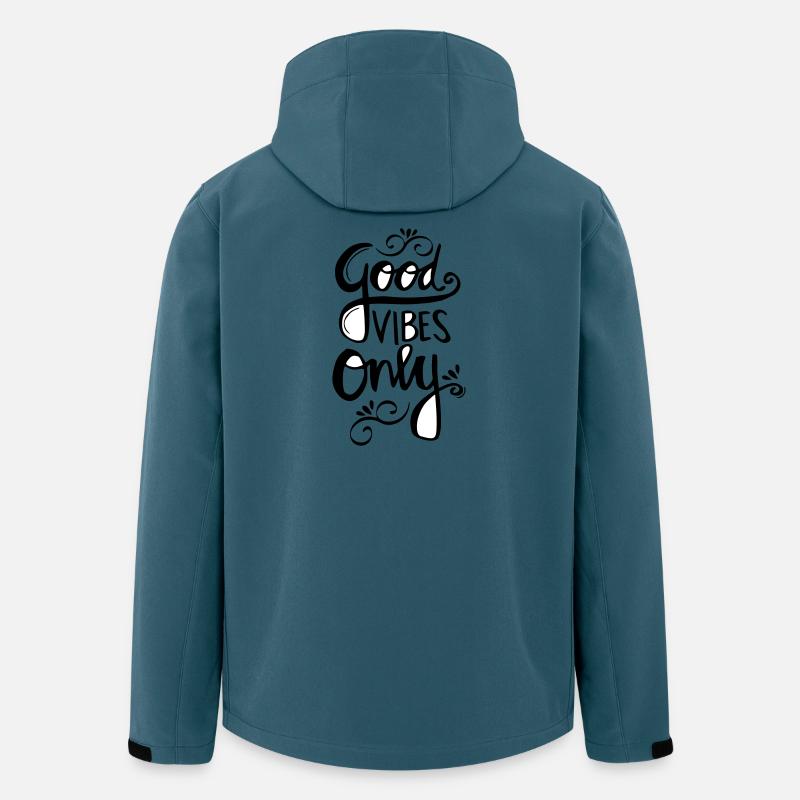 Good Vibes Only - Recycelte Männer Softshell-Jacke von Stanley/Stella - Dunkles Petrol