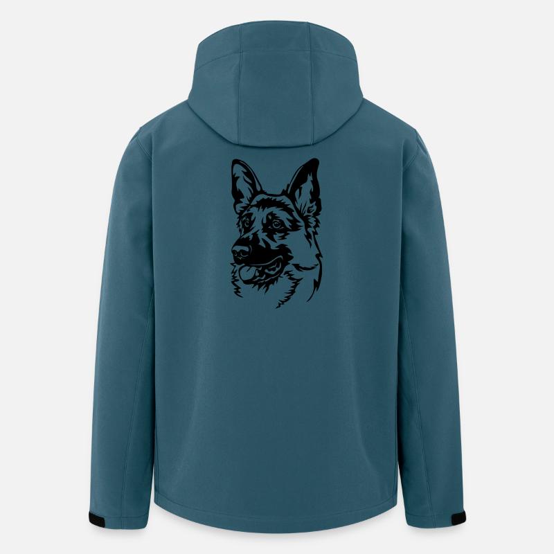 Deutscher Schäferhund - Recycelte Männer Softshell-Jacke von Stanley/Stella - Dunkles Petrol