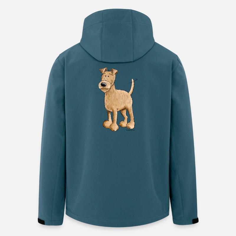 Irish Terrier Hund I Hunderasse - Recycelte Männer Softshell-Jacke von Stanley/Stella - Dunkles Petrol