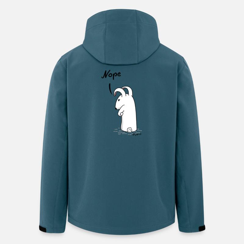 Lapin « Nope » - Veste softshell homme en polyester recyclé Stanley/Stella - bleu pétrole foncé
