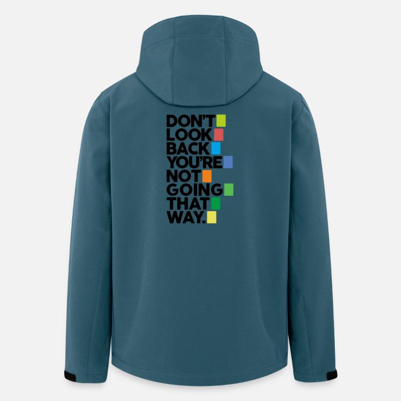Schau nicht zurück - Recycelte Männer Softshell-Jacke von Stanley/Stella - Dunkles Petrol