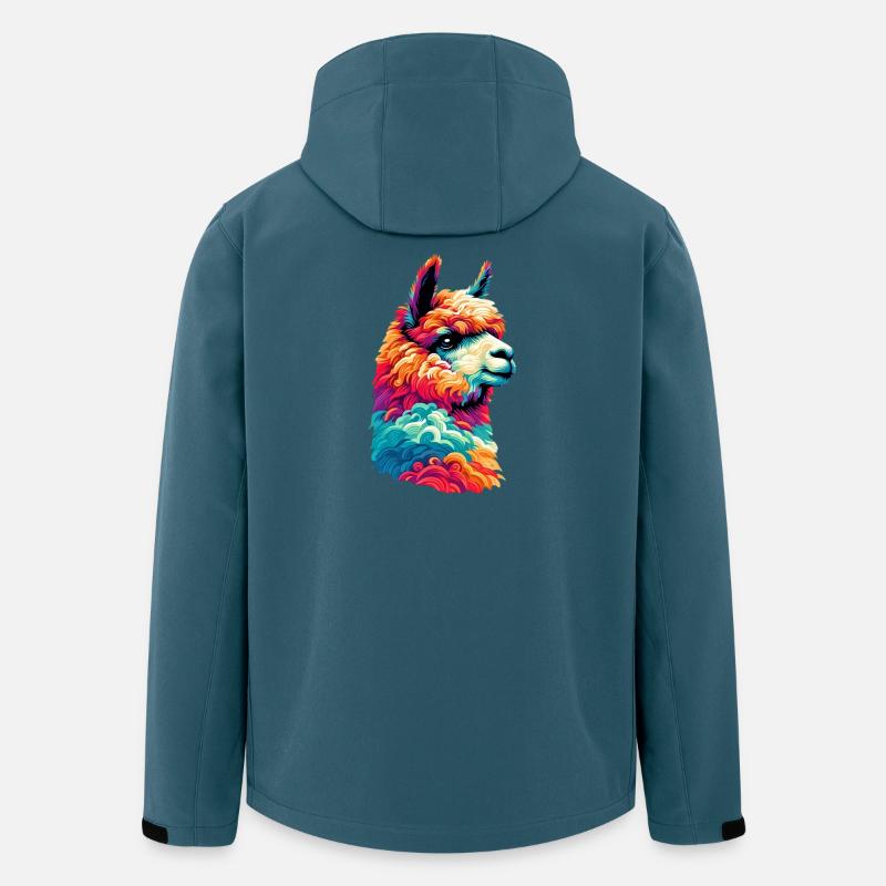 Alpaka - Recycelte Männer Softshell-Jacke von Stanley/Stella - Dunkles Petrol