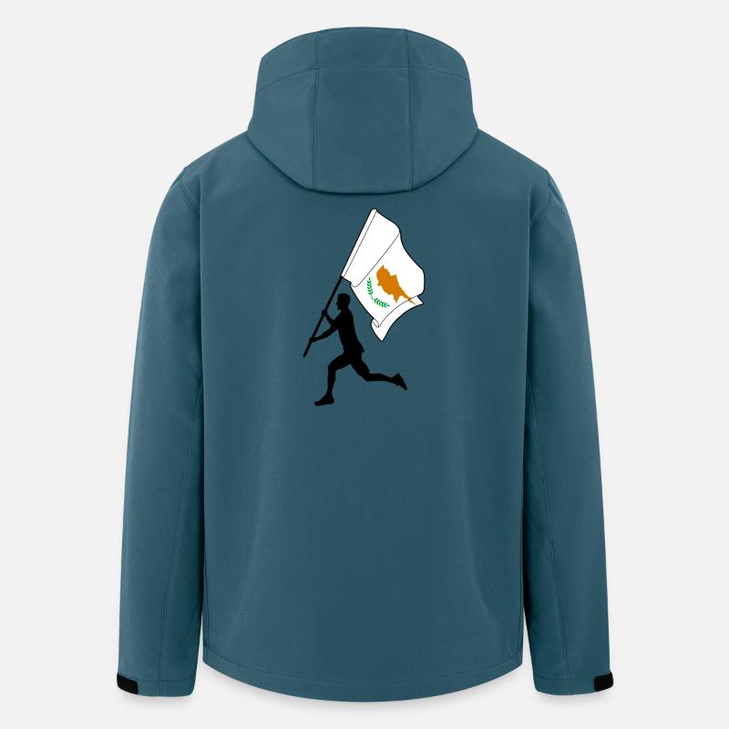 Zypern Flagge Mann läuft - Recycelte Männer Softshell-Jacke von Stanley/Stella - Dunkles Petrol