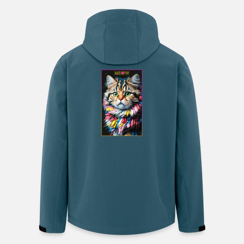 Kunstvolle Katze - Recycelte Männer Softshell-Jacke von Stanley/Stella - Dunkles Petrol