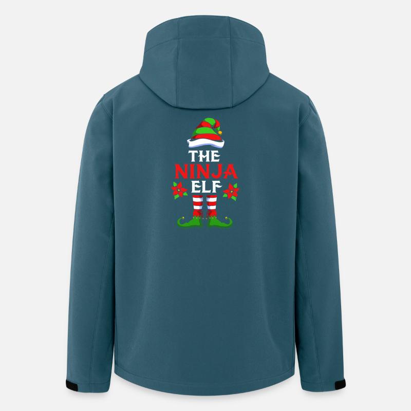 Elfe Elfe Cadeau de Noël Ninja - Veste softshell homme en polyester recyclé Stanley/Stella - bleu pétrole foncé