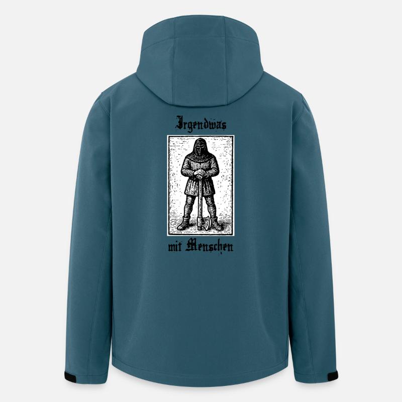 Irgendwas mit Menschen - Recycelte Männer Softshell-Jacke von Stanley/Stella - Dunkles Petrol