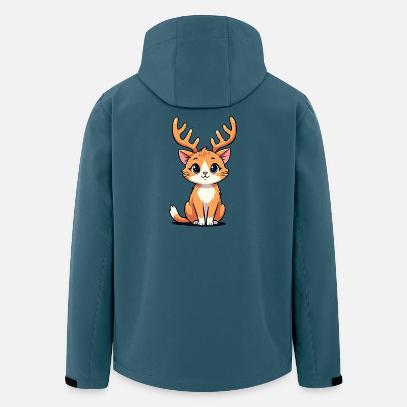 Rentierkatze - Recycelte Männer Softshell-Jacke von Stanley/Stella - Dunkles Petrol