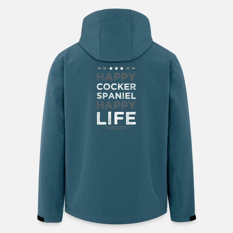 Happy Cocker Spaniel Lifestyle - Men’s Recycled Softshell Jacket by Stanley/Stella - stargazer