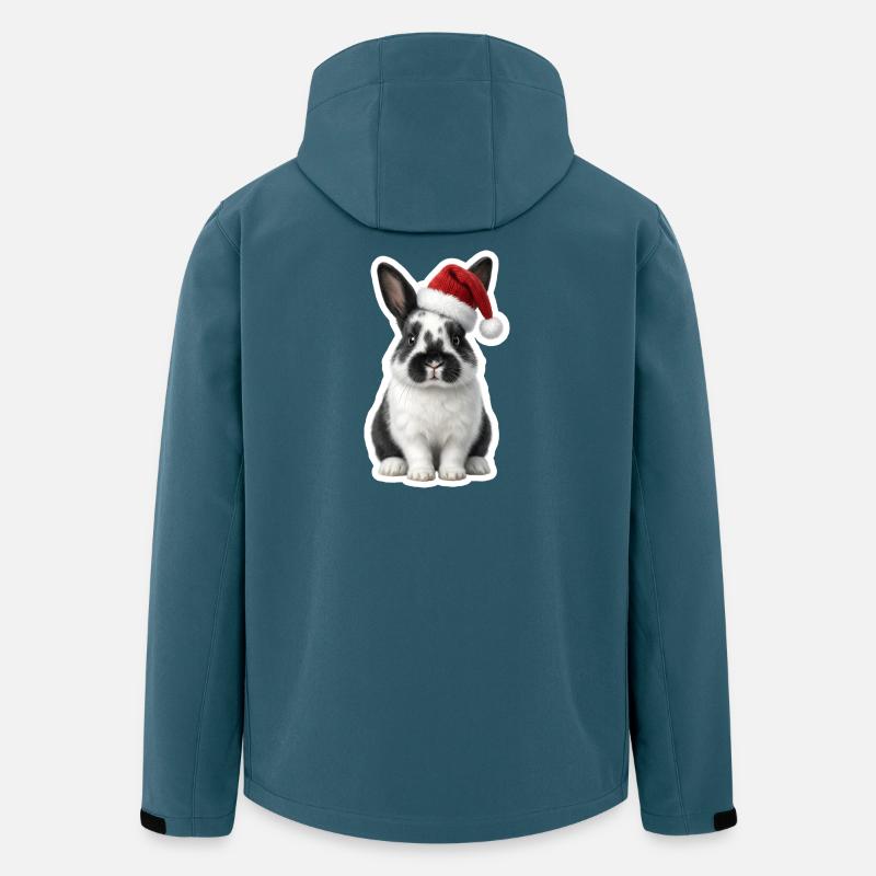 Bébé Lapin - Joyeux Noël - Veste softshell homme en polyester recyclé Stanley/Stella - bleu pétrole foncé