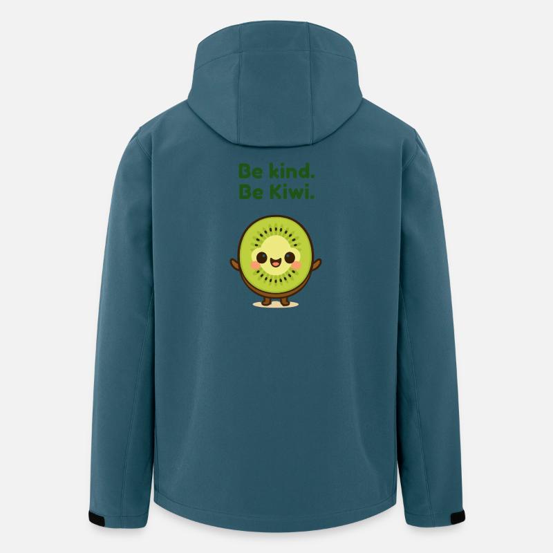 Var snäll Var Kiwi-tecknad - Softshelljacka herr i återvunnen polyester Discoverer Stanley/Stella - mörk petrol