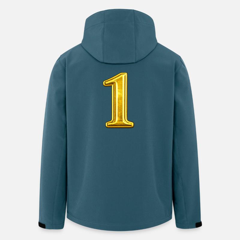 Goldene Eins Glanz - Recycelte Männer Softshell-Jacke von Stanley/Stella - Dunkles Petrol