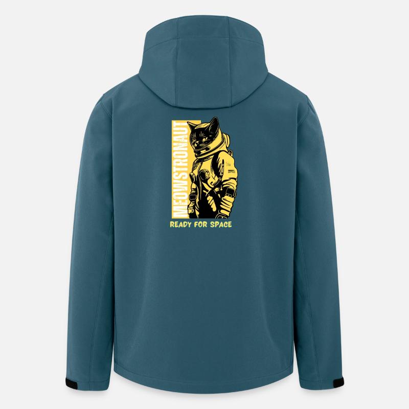 Weltraumbereite Astronautenkatze - Recycelte Männer Softshell-Jacke von Stanley/Stella - Dunkles Petrol