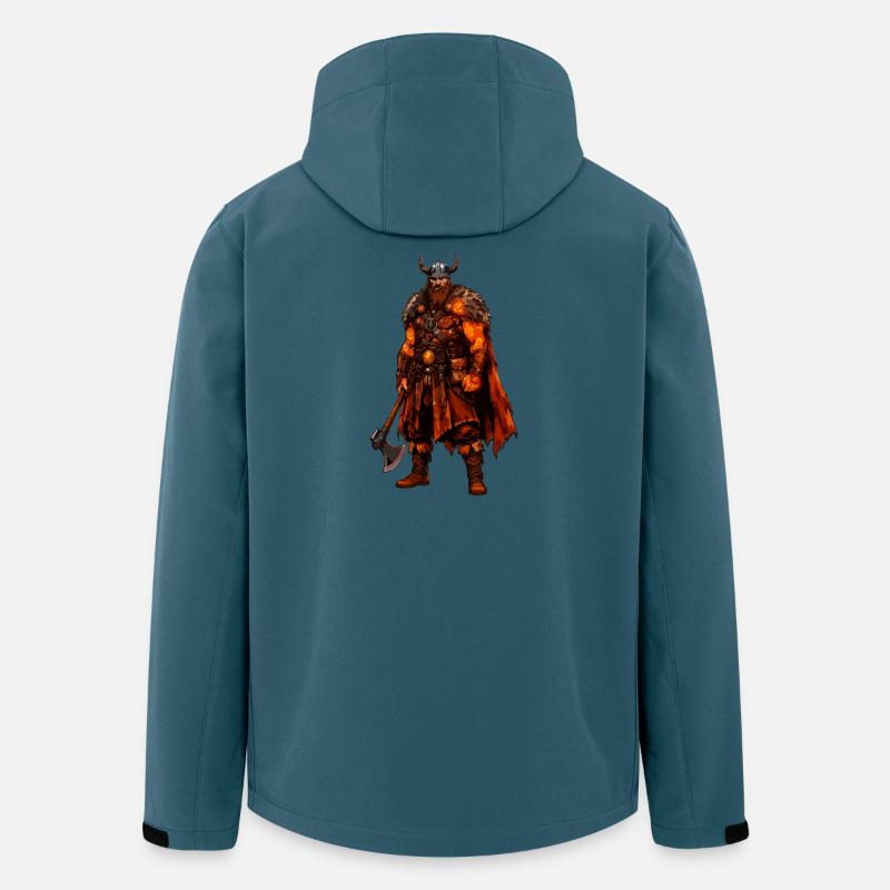 Wikinger Krieger - Recycelte Männer Softshell-Jacke von Stanley/Stella - Dunkles Petrol