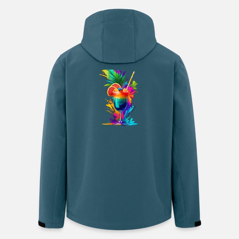 Cocktail Tropical - Recycelte Männer Softshell-Jacke von Stanley/Stella - Dunkles Petrol