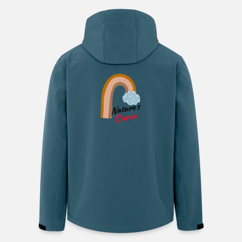 Zitat der Naturkurve Regenbogen - Recycelte Männer Softshell-Jacke von Stanley/Stella - Dunkles Petrol