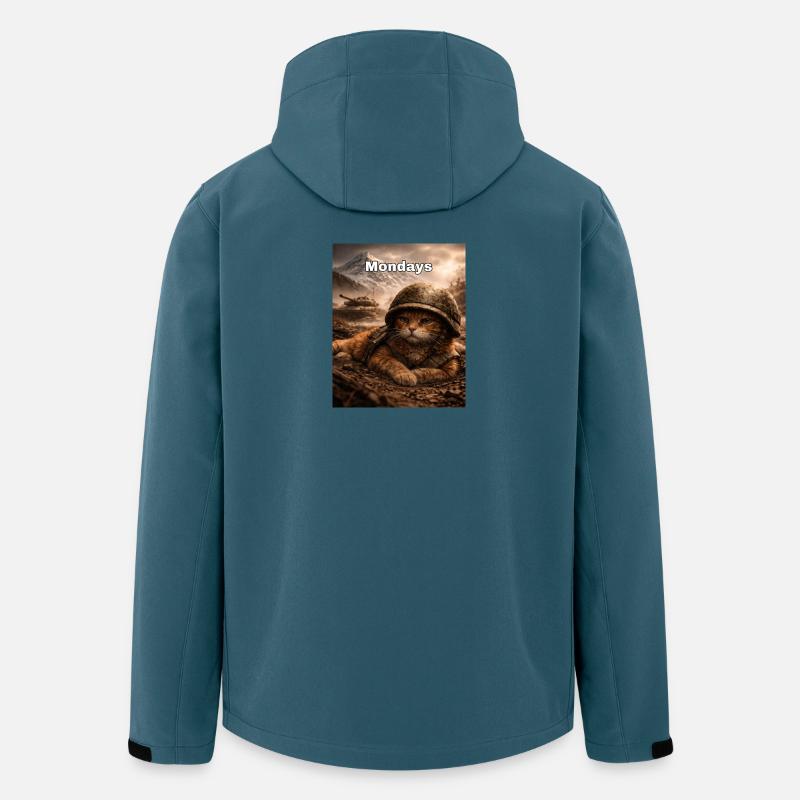Monday Cat - Recycelte Männer Softshell-Jacke von Stanley/Stella - Dunkles Petrol