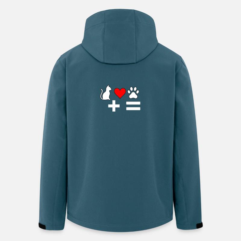 Katzenliebe HerzPfoten-Formel - Recycelte Männer Softshell-Jacke von Stanley/Stella - Dunkles Petrol