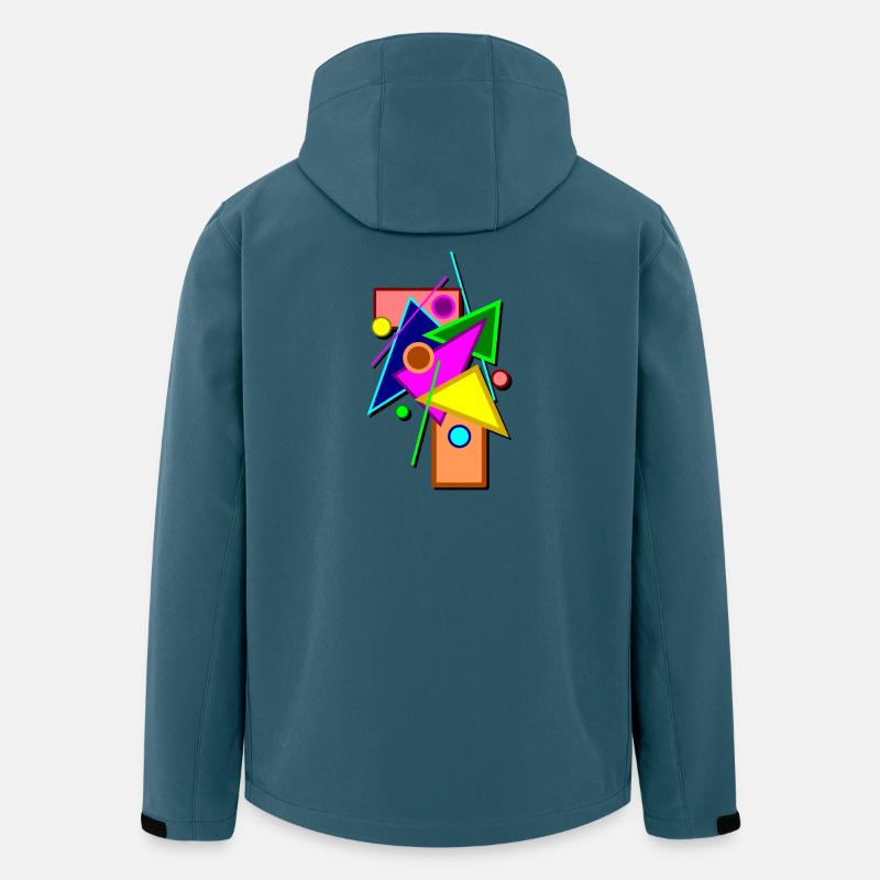 Geometrie - Recycelte Männer Softshell-Jacke von Stanley/Stella - Dunkles Petrol
