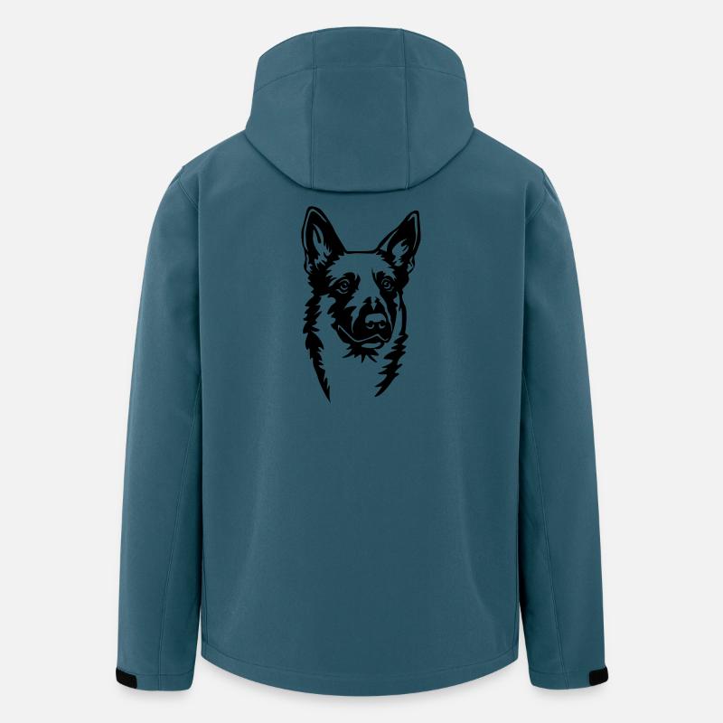 Malinois Kopf - Recycelte Männer Softshell-Jacke von Stanley/Stella - Dunkles Petrol