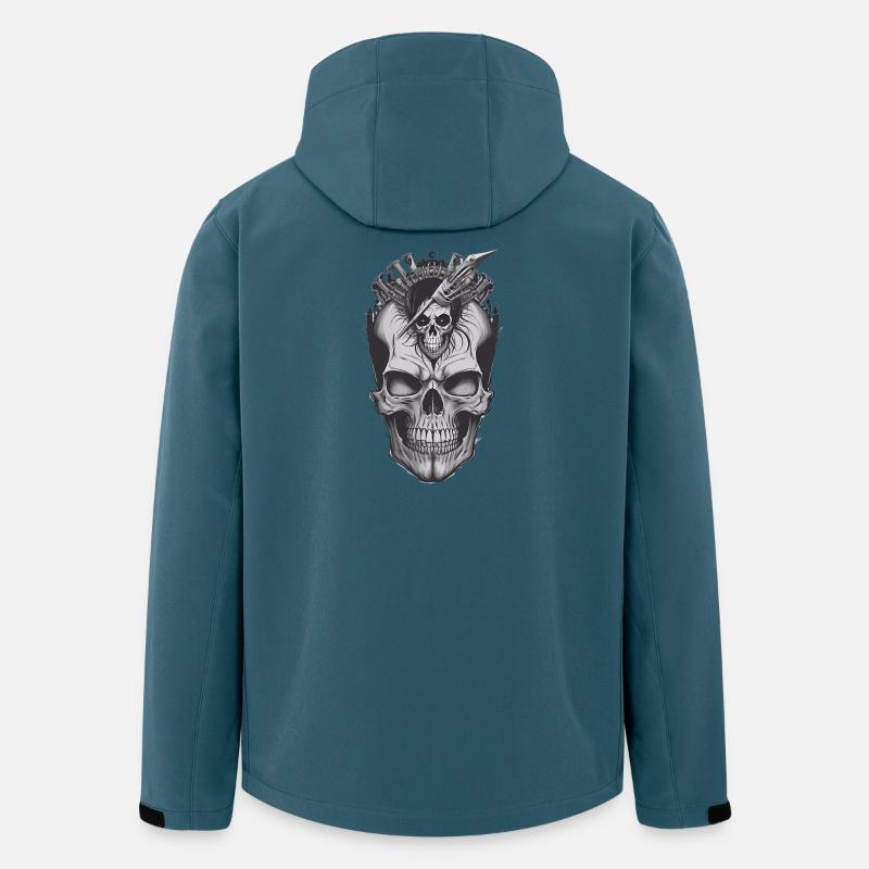 Cool Skull - Recycelte Männer Softshell-Jacke von Stanley/Stella - Dunkles Petrol