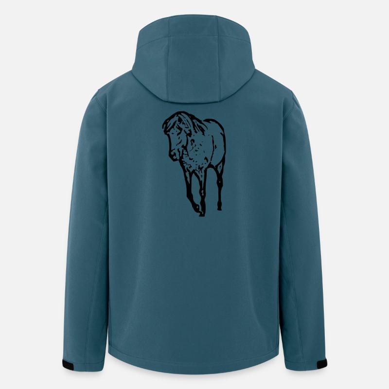 Pferde T-shirt Geschenk Reiter  - Recycelte Männer Softshell-Jacke von Stanley/Stella - Dunkles Petrol