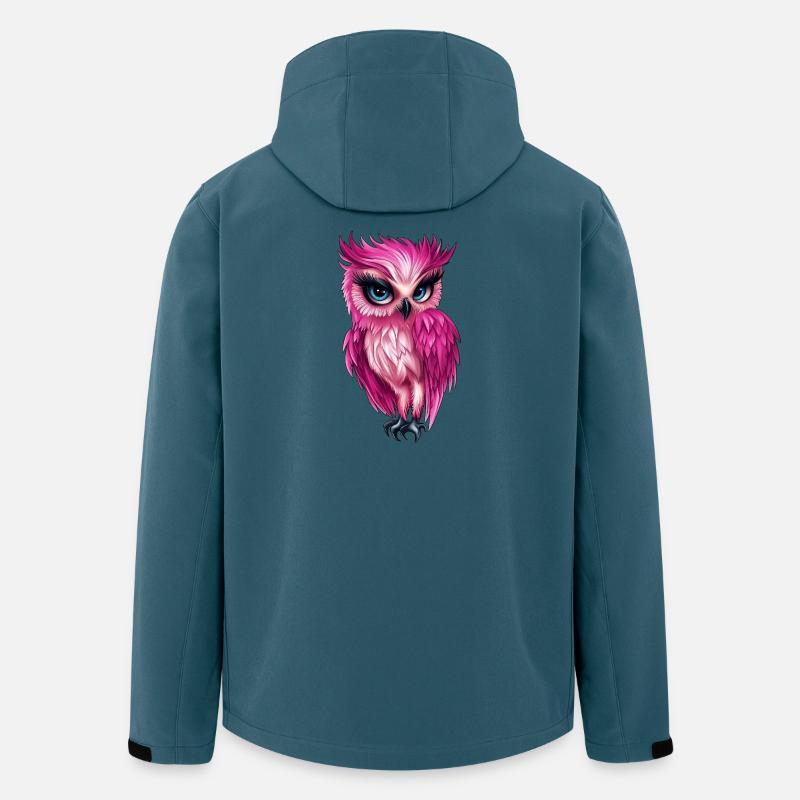 pink rosa Fantasy Eule :) - Recycelte Männer Softshell-Jacke von Stanley/Stella - Dunkles Petrol