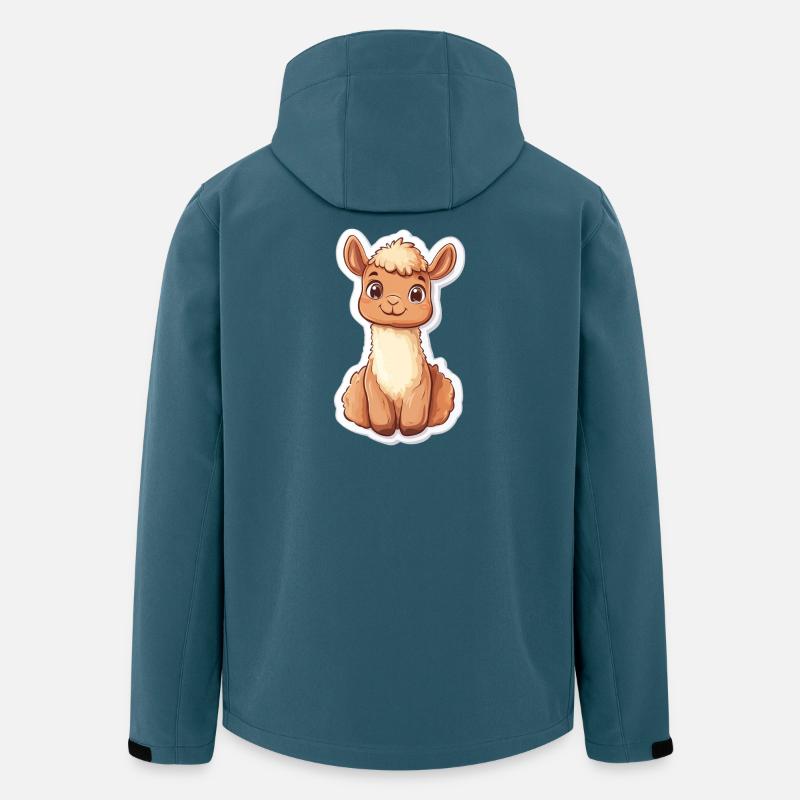 Lama Alpaka Llama - Recycelte Männer Softshell-Jacke von Stanley/Stella - Dunkles Petrol