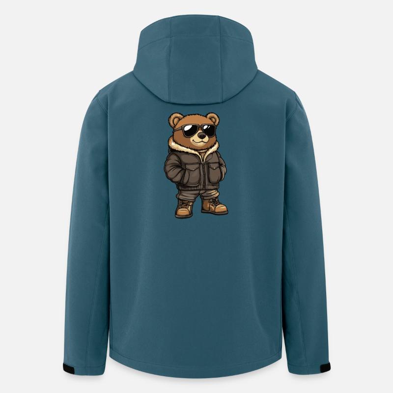 Bär Cool Winter - Recycelte Männer Softshell-Jacke von Stanley/Stella - Dunkles Petrol