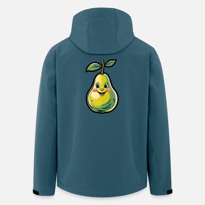 Fröhliche Birne Cartoon - Recycelte Männer Softshell-Jacke von Stanley/Stella - Dunkles Petrol