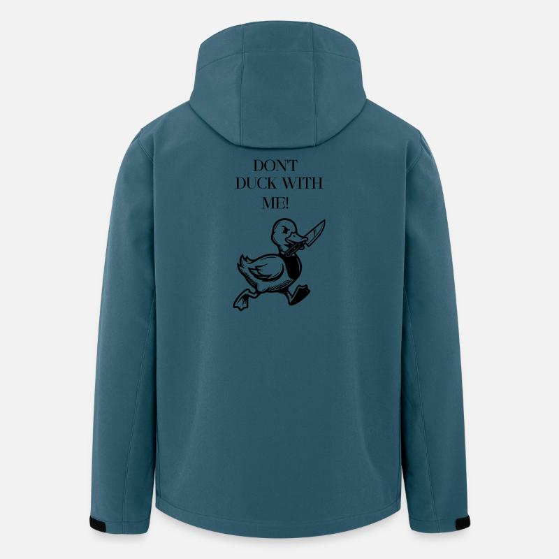 Don't Duck With Me! – Funny Angry Duck - Recycelte Männer Softshell-Jacke von Stanley/Stella - Dunkles Petrol