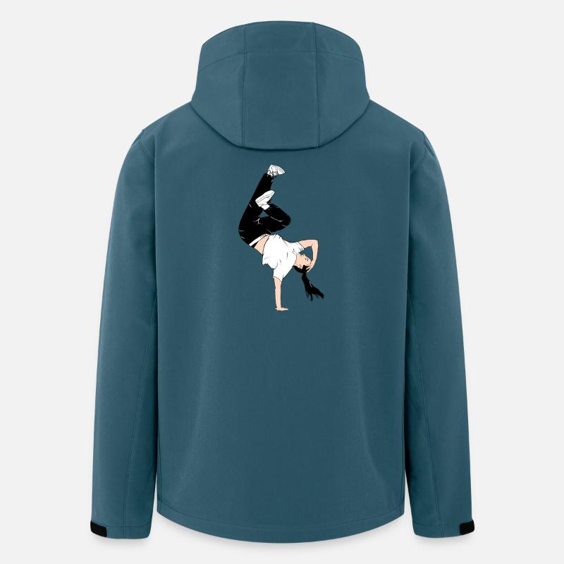 Breakdance - Breaking Sport - Stanley/Stella herre softshelljakke i genanvendt polyester - mørk petrol
