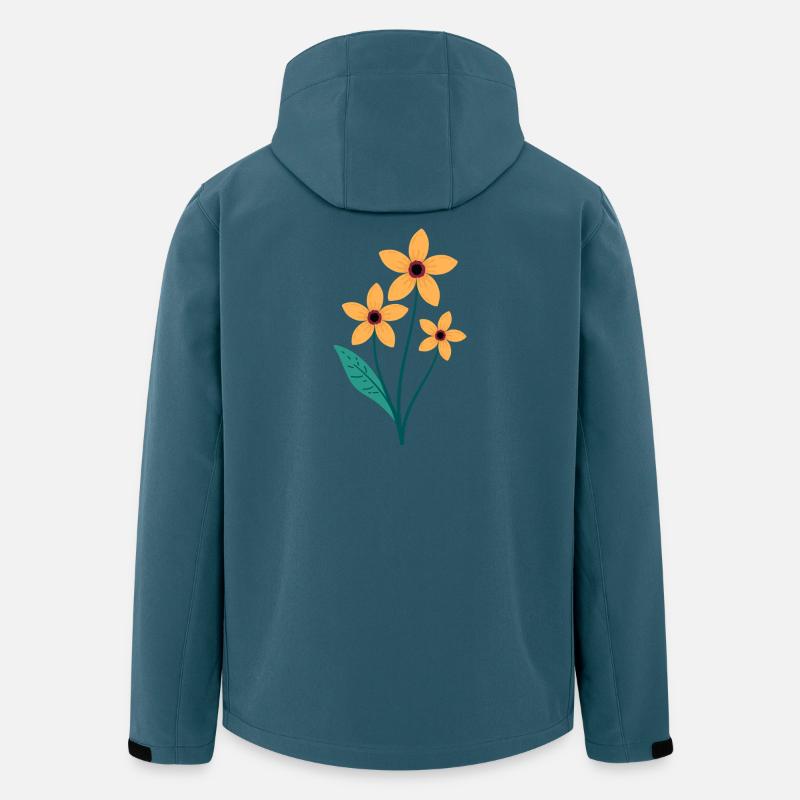 Blume - Recycelte Männer Softshell-Jacke von Stanley/Stella - Dunkles Petrol